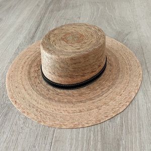 Cabo Palma Wide Brim Flat Top Hat